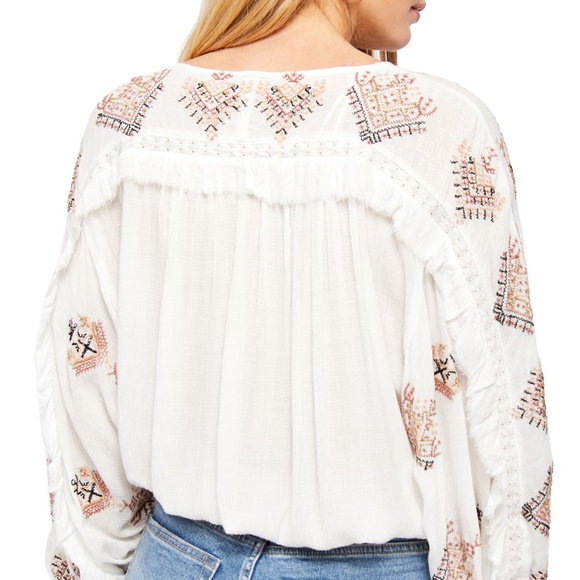 🆕Free People Embroidered Blouse - Picture 6 of 10